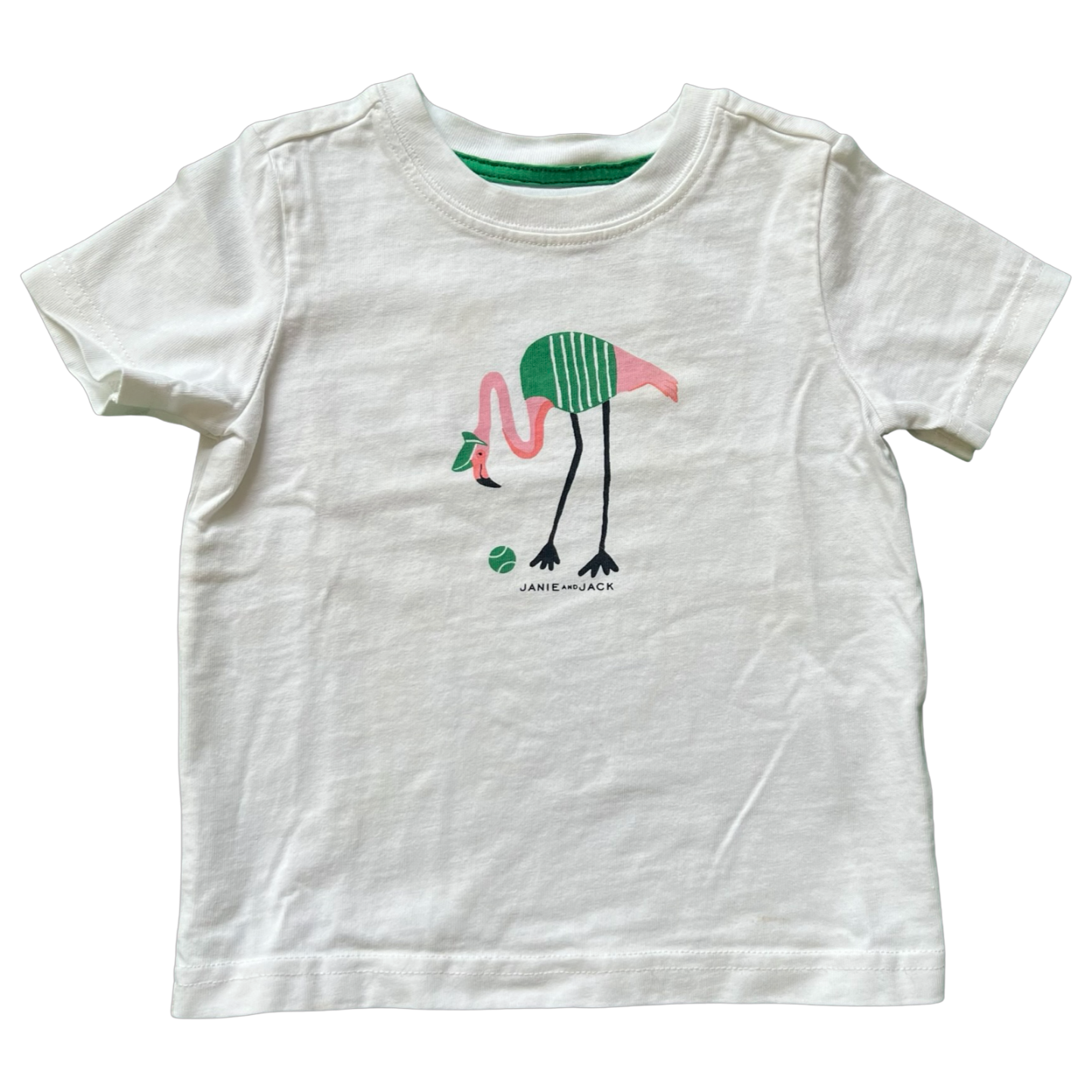 Janie and Jack Flamingo Tennis T-Shirt 12-18M