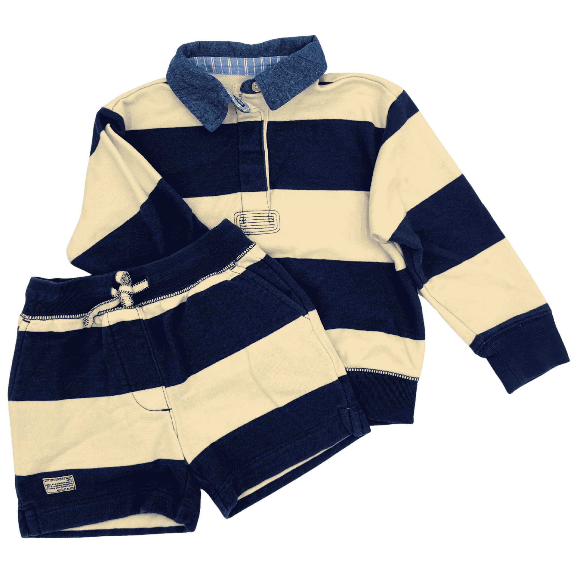 J Crew Crewcuts Boys Striped Matching Set 2-3Y