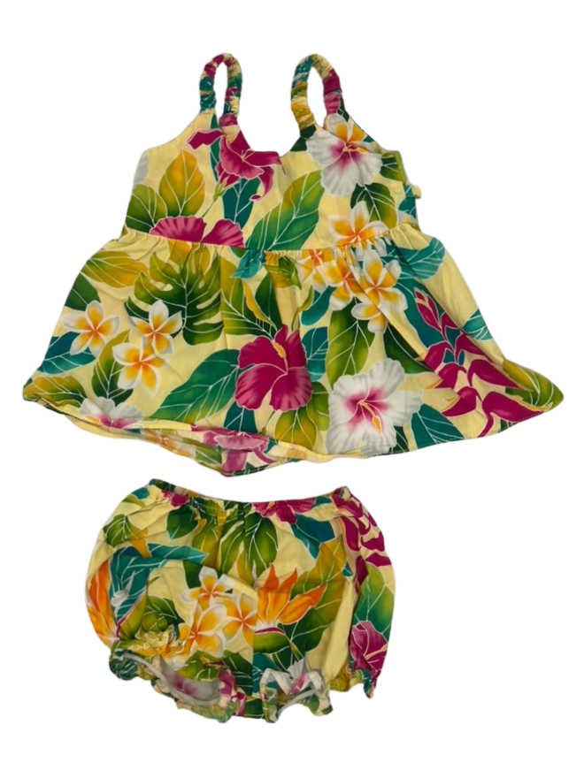 Kilohanna Hawaiian Dress and Romper Set 6M