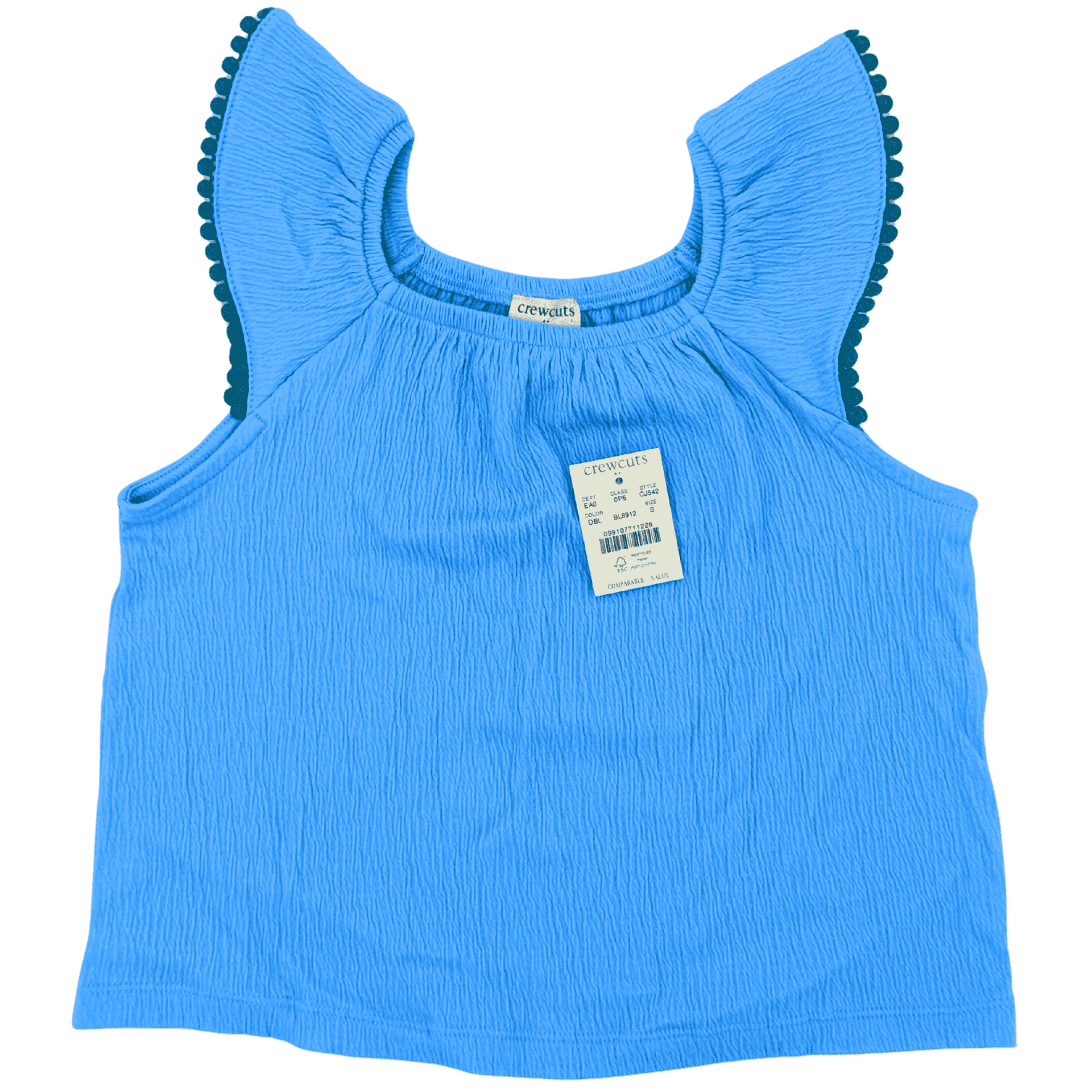 J Crew Crewcuts Flutter-sleeve tank top 6-7Y