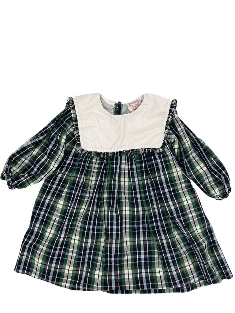 Cecil and Lou Green Checkered Long Sleeve Dress 24M