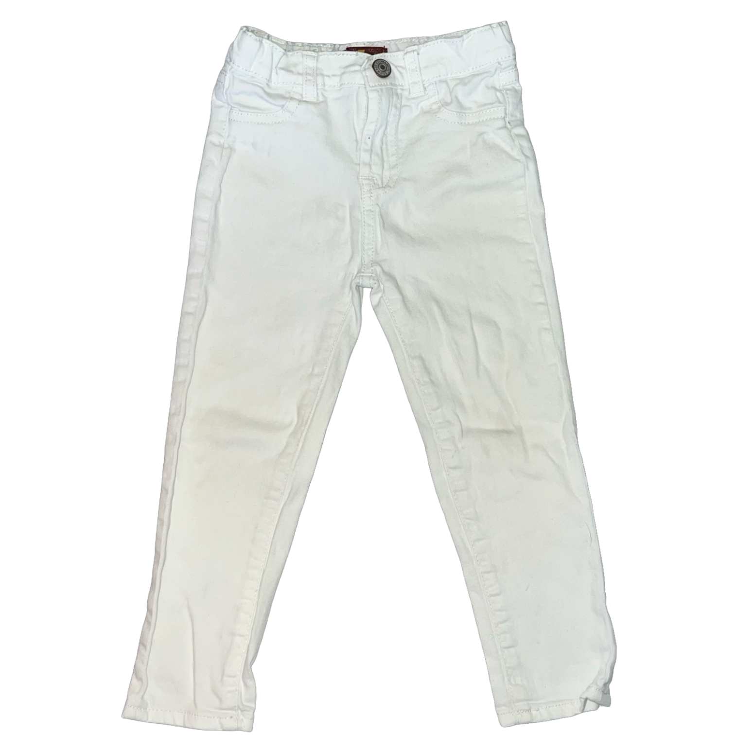 7 For All Mankind White Slim Jeans 4Y