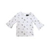 7 For All Mankind White Ribbed Floral Long-Sleeve 18M