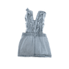 7 For All Mankind Denim Ruffle Overall Dress 18M