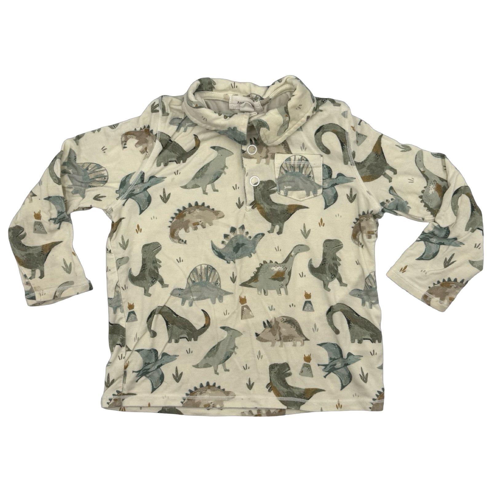 Angel Dear Dinosaurs Collared Long-Sleeve 12-18M