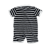 Armani Baby Black and White Striped Polo Romper 6M