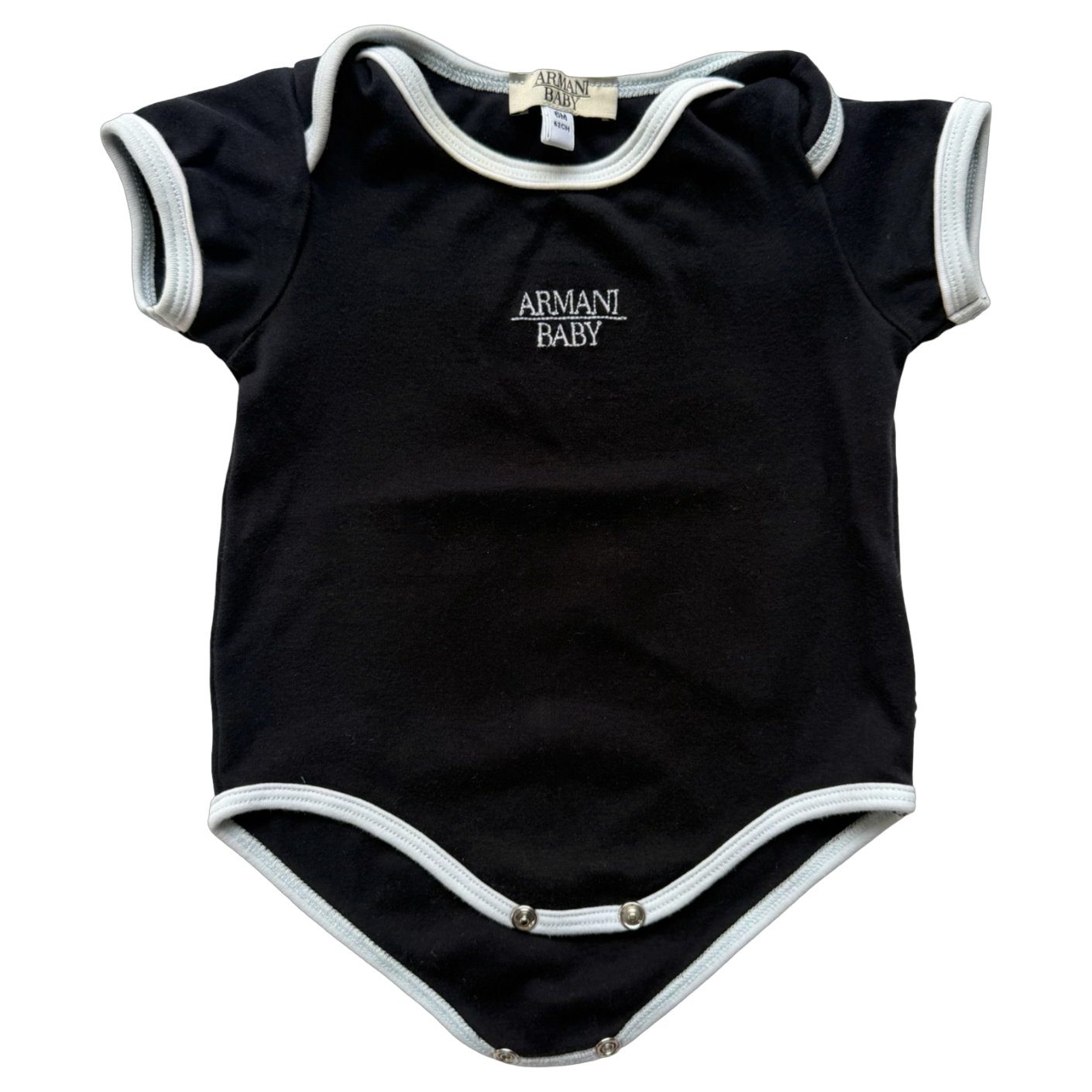 Armani Baby Stitch Logo Onesie 6M