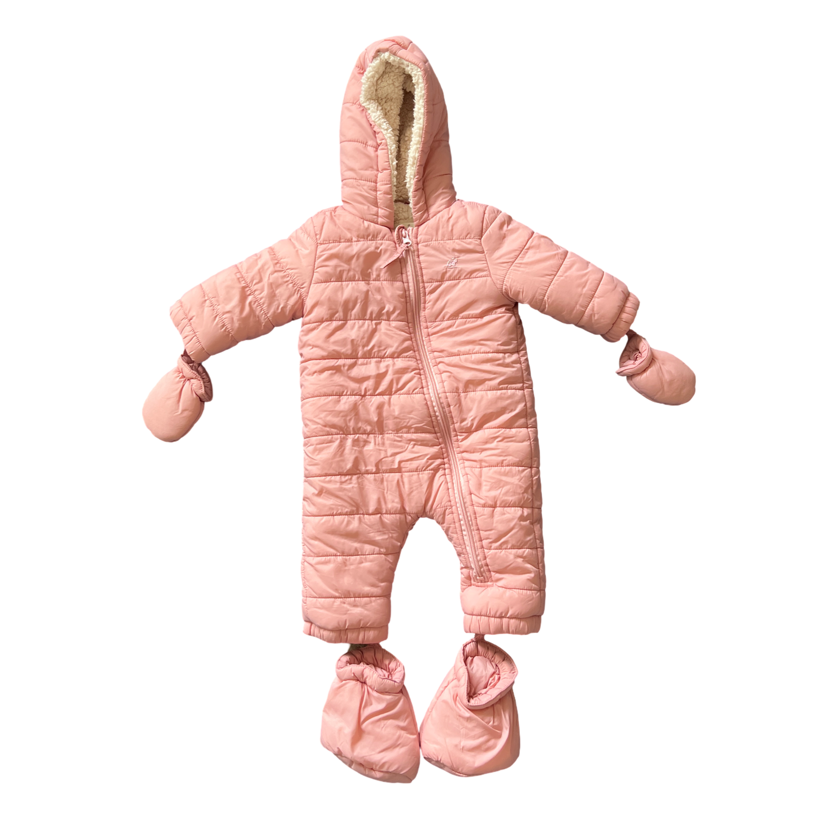 Babycottons Pink Bunting Snowsuit 12-18M
