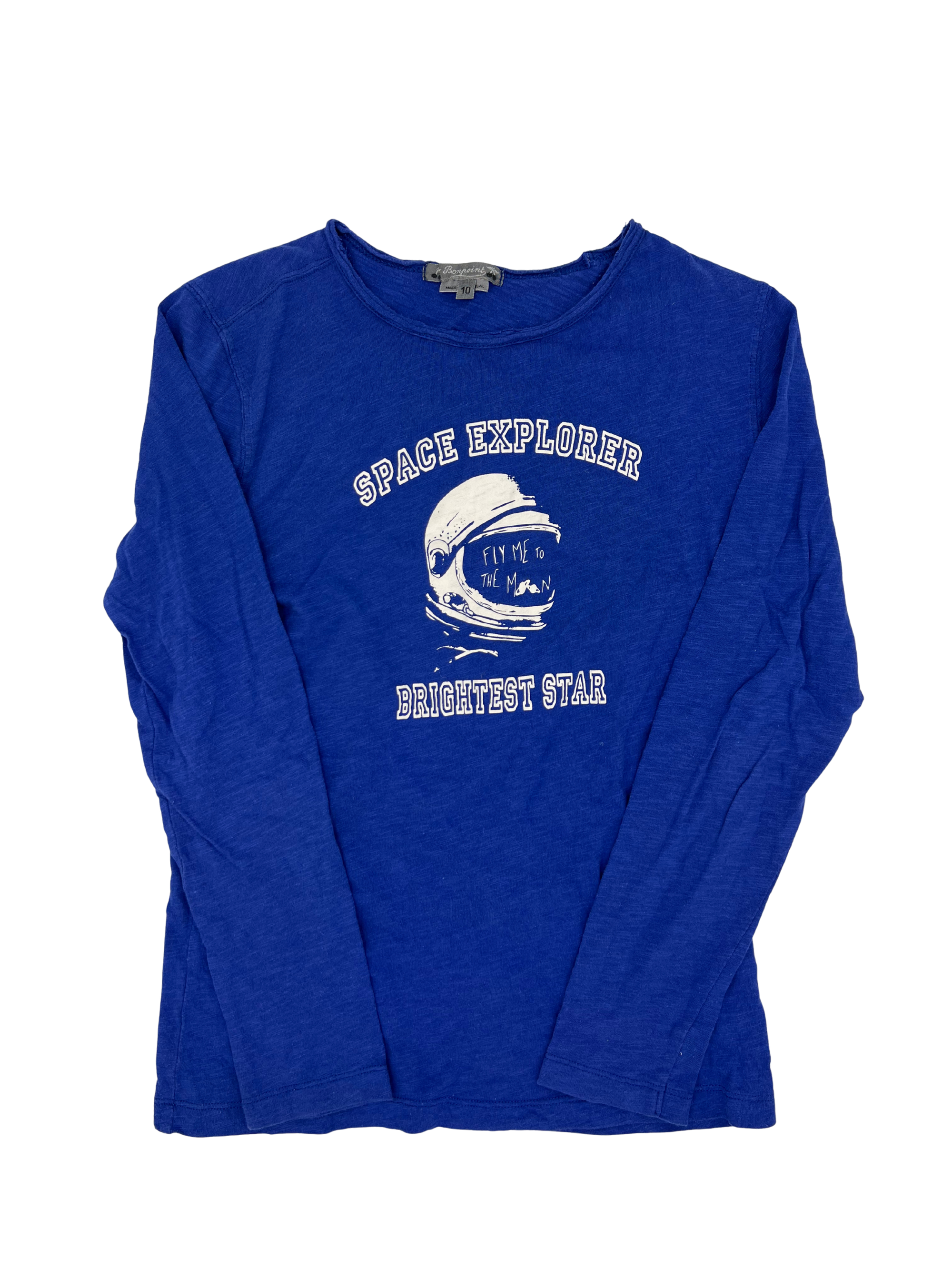 Bonpoint Blue Long Sleeve Shirt 10Y