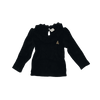 Gap Black Ruffle Collared Long-Sleeve Top 6-12M