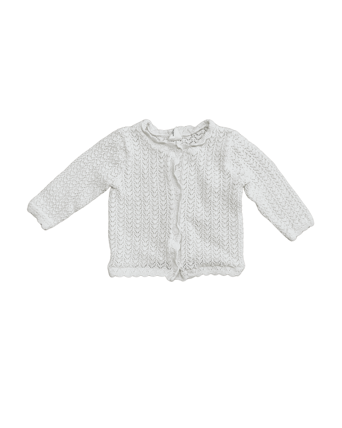 Gap White Crochet Cardigan 3-6M