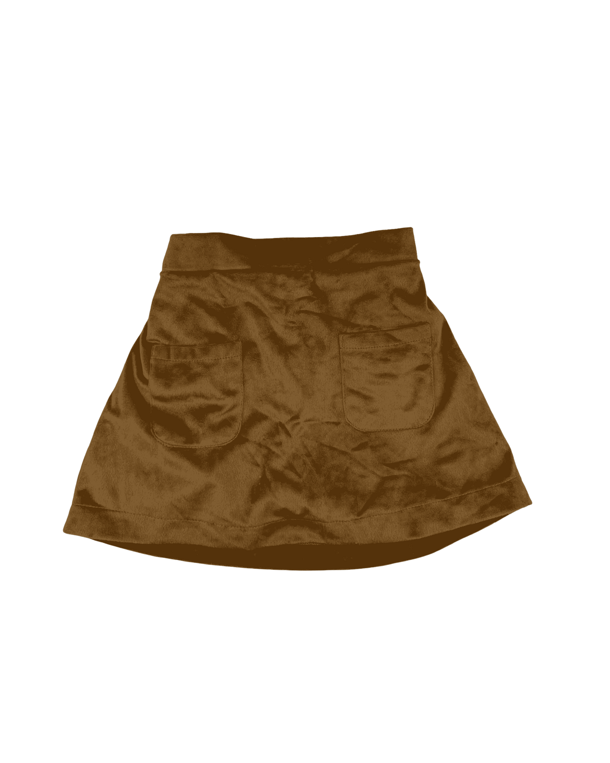 Bisby Brown Faux Suede Skort 4Y