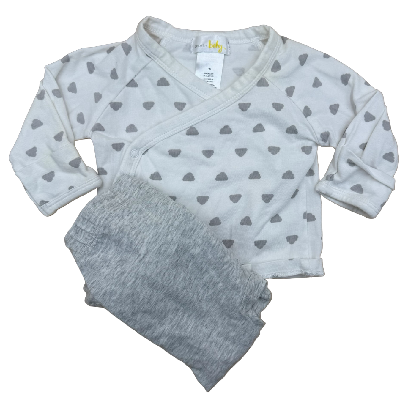 Bloomie's Baby Cloud Top and Footed Bottom Set 3M