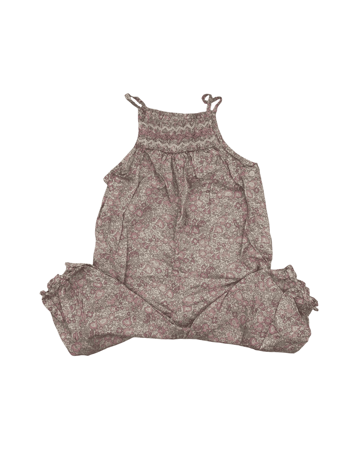 Bonpoint Smocked Floral Jumpsuit 18M