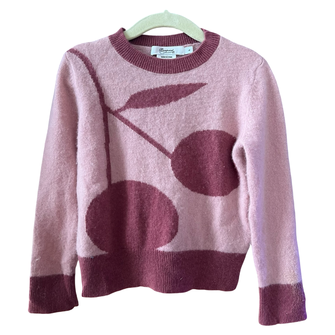Bonpoint Cashmere Cherry Sweater 6Y