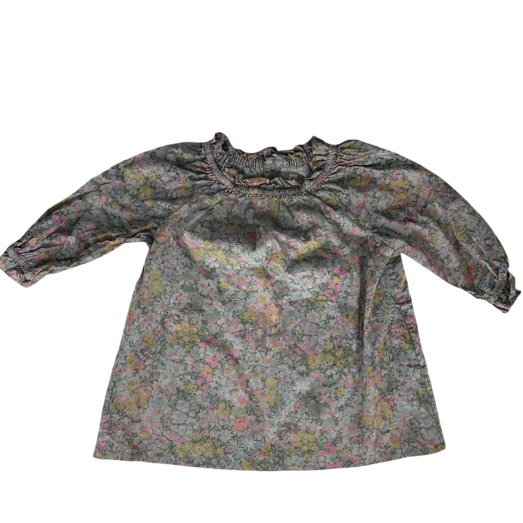 Bonpoint Floral Long-Sleeve Dress 6M