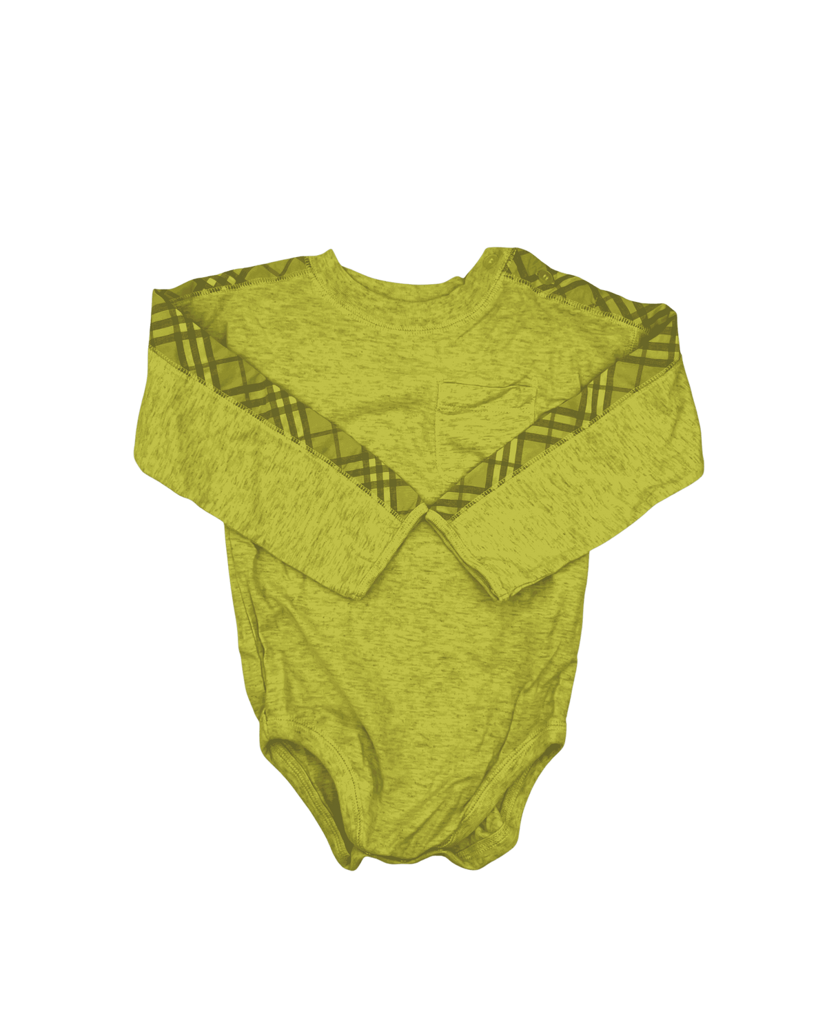 Burberry Yellow Long-Sleeve Onesie 18M