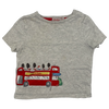 Cath Kids Grey Short-Sleeve T-Shirt with Red London Bus 1-2Y