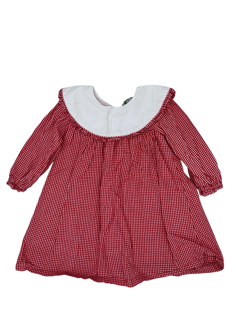 Cecil and Lou Red Checkered Long Sleeve Dress 24M