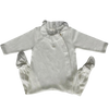 Chloe White Long-Sleeve Footie 6M