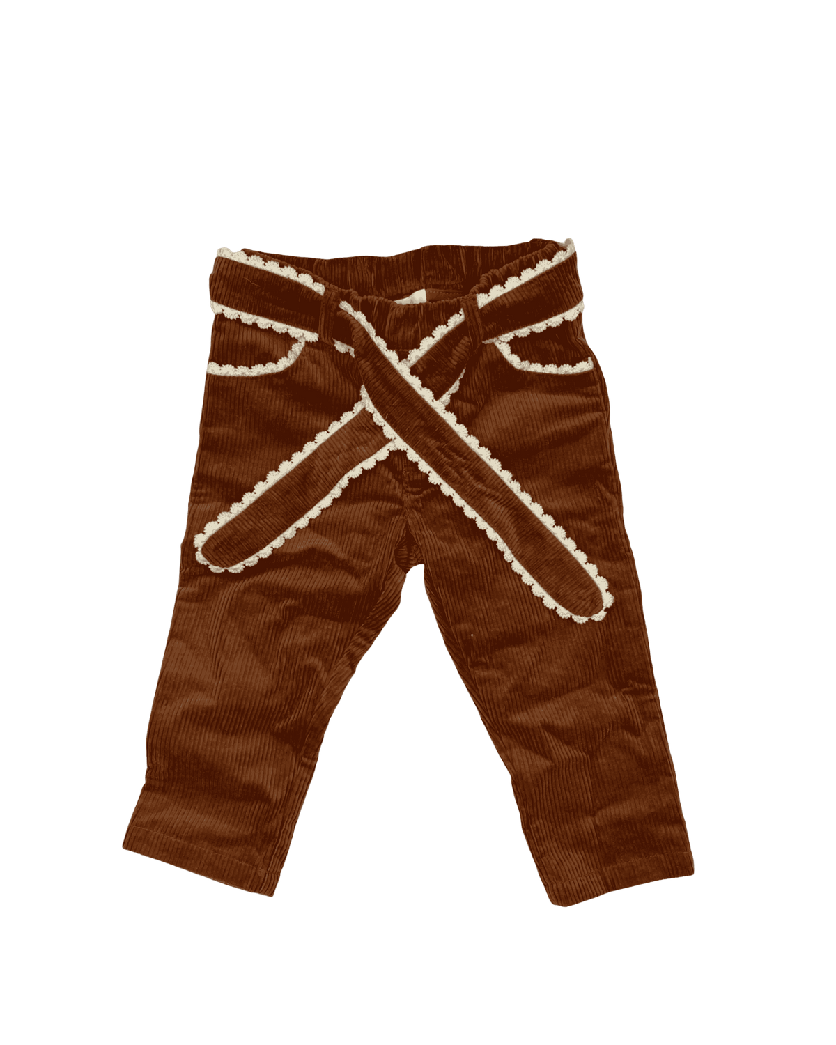 Chloe Brown Corduroy Pants with Belt 18M