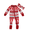 Little Sleepies Christmas Onesie With Bow Headband 0-3M