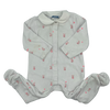 Jacadi White with Pink Bunnies Footie Pajamas 12M