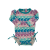 Ruffle Butts Colorful Scalloped Long-Sleeve Swimsuit 6-12M