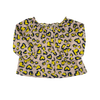 Bonton Yellow Heart Leopard Print Blouse 12M