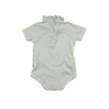 Marie Chantal White Ruffled Collared Onesie 12M