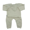 Petit Bateau White Heart Sweater and Pants Set 12M