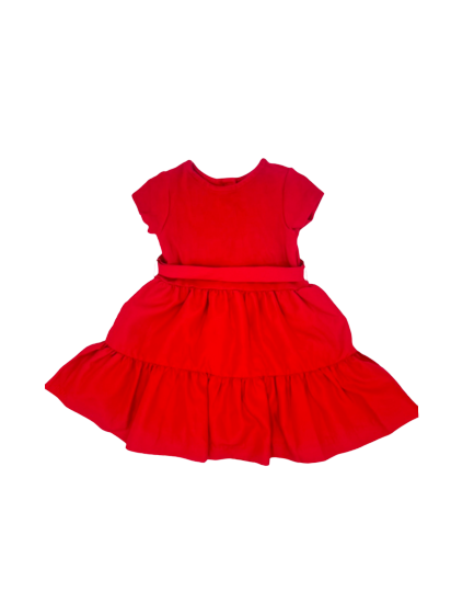 Ralph and Lauren Red Holiday Short Sleeve Dress 12M