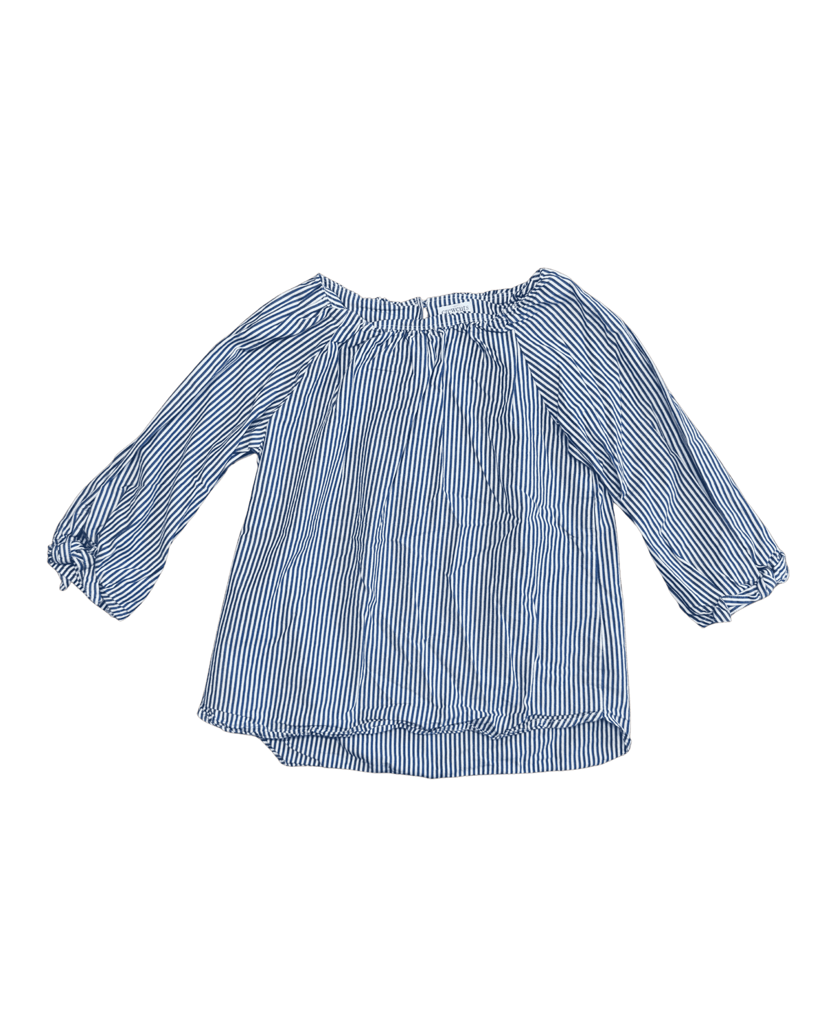 J. Crew Crewcuts Striped Tie Sleeve Blouse 8Y