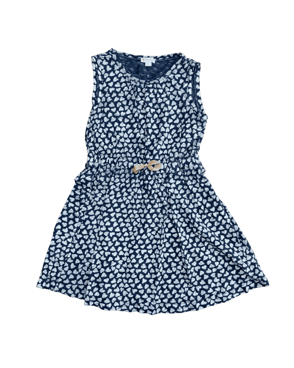 J. Crew Crewcuts Blue Dress with Hearts 8Y