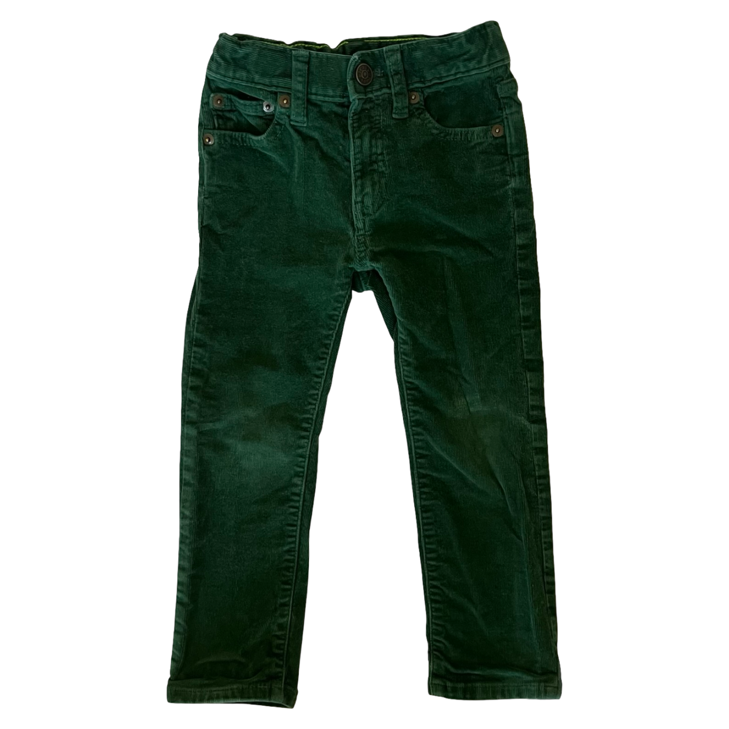 Crewcuts Green Corduroy Straight Pants 3Y