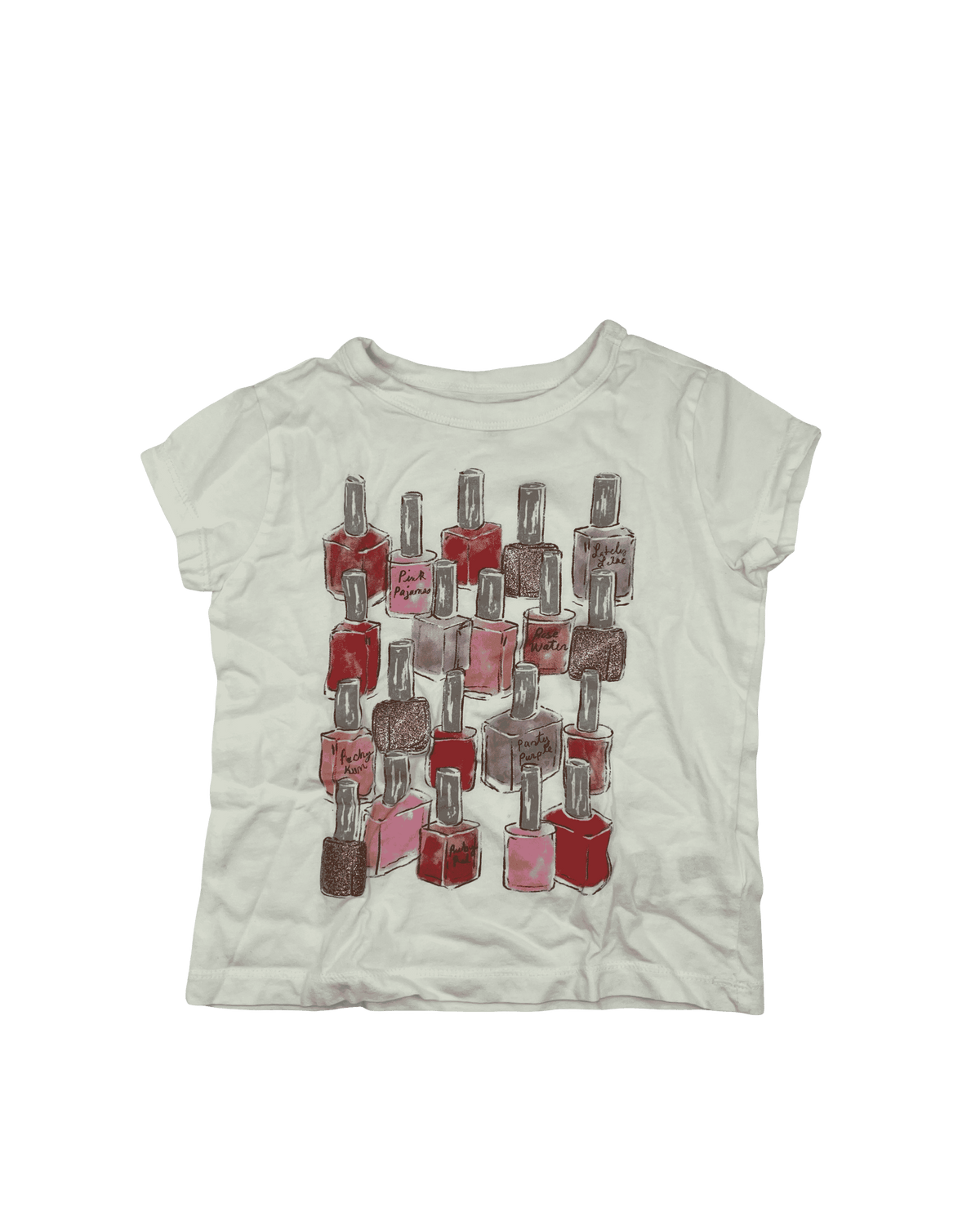 J. Crew Crewcuts Short-Sleeve Nail Polish T-Shirt 4-5Y (XS)