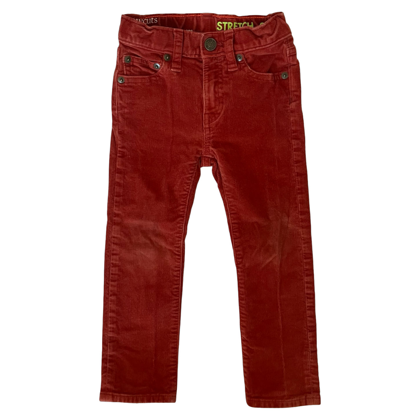 Crewcuts Orange Corduroy Straight Pants 3Y