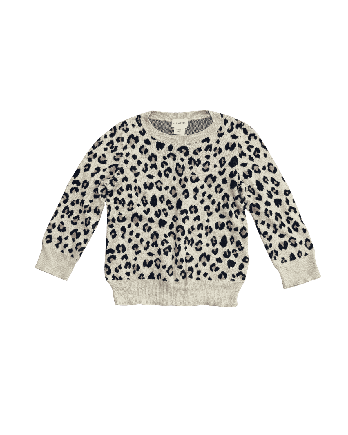 J. Crew Crewcuts Leopard Print Crewneck 2-3Y (XXS)