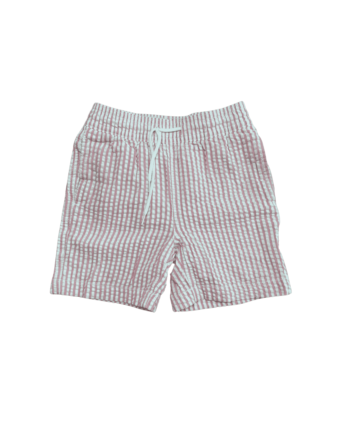 J. Crew Crewcuts Pink and White Striped Swim Trunks 5Y