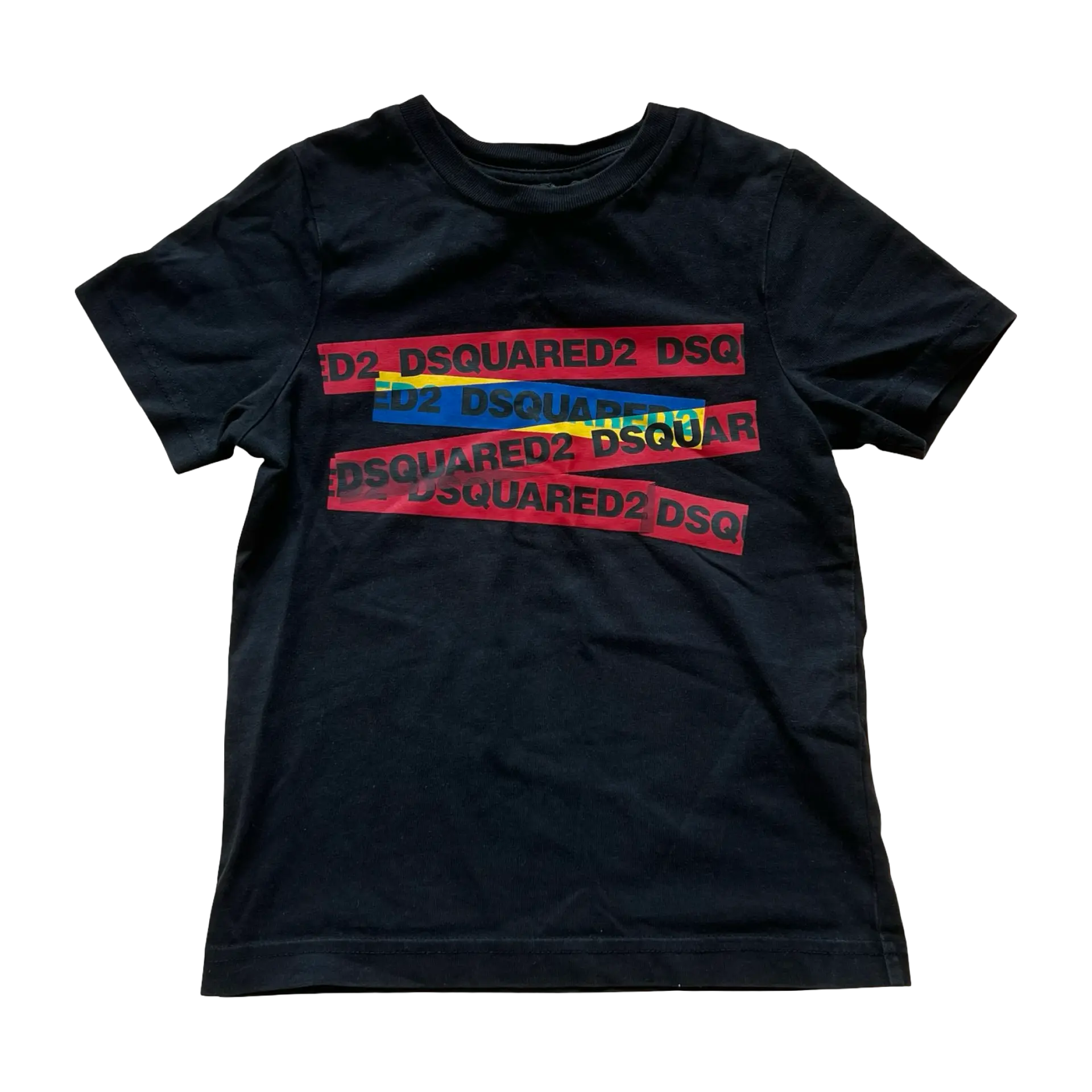 DSQUARED2 Black Tape Logo T-Shirt 4Y