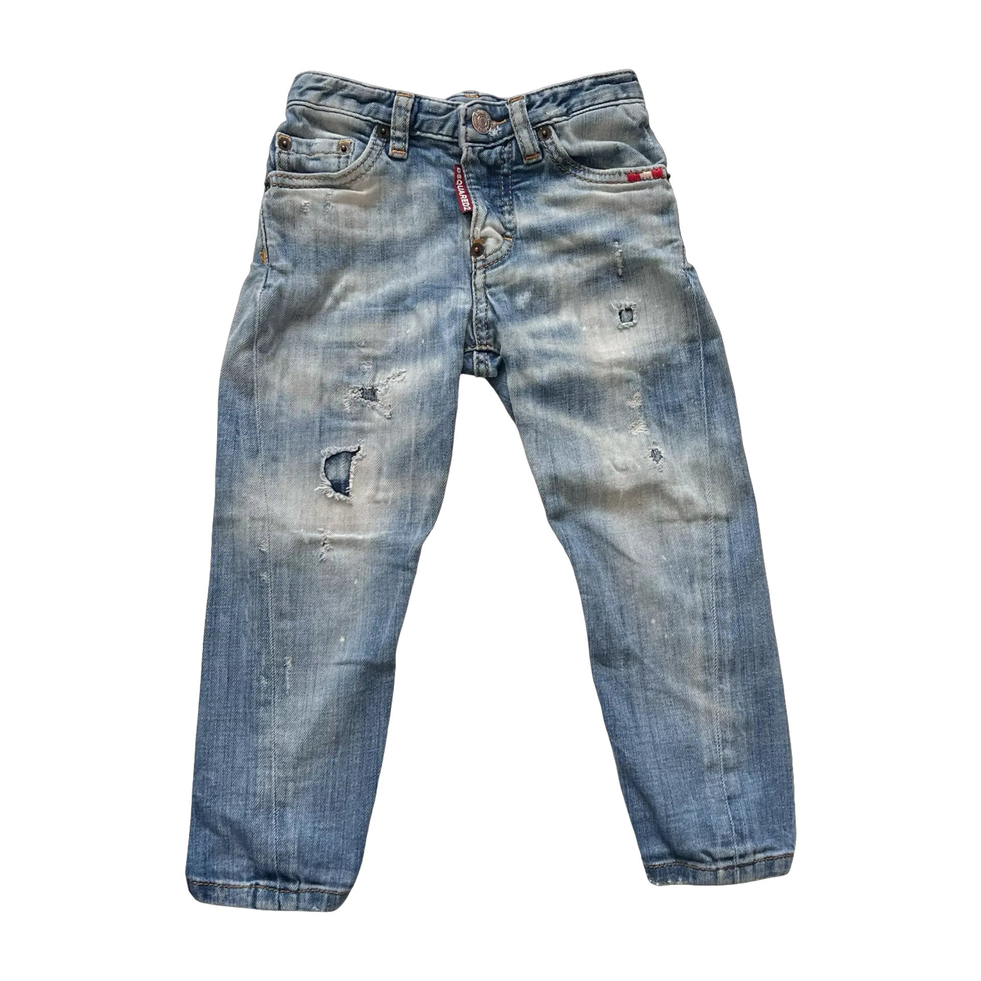 DSQUARED2 Distressed Paint Splatter Jeans 4Y