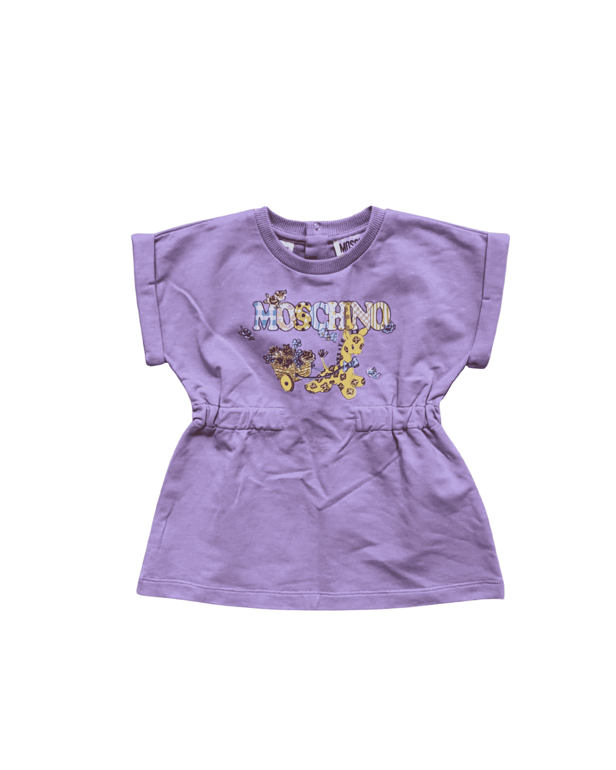 Moschino Purple Teddy Bear Logo Dress 6-9M