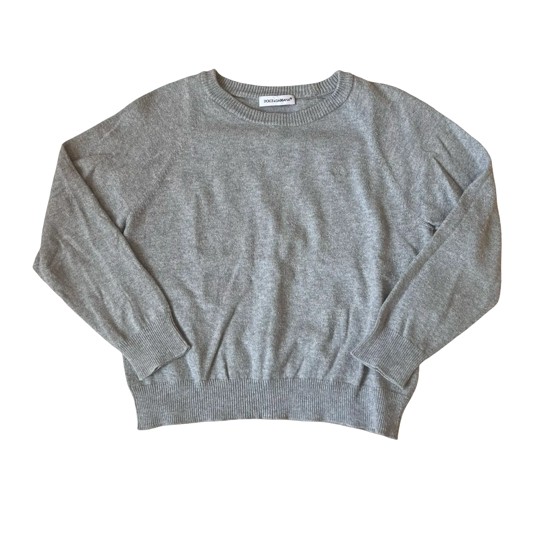 Dolce & Gabbana Cashmere Blend Grey Sweater 4Y