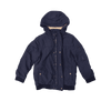 FatFace Hooded Navy Bomber Jacket With a Lined Interior and Snap Buttons 10/11