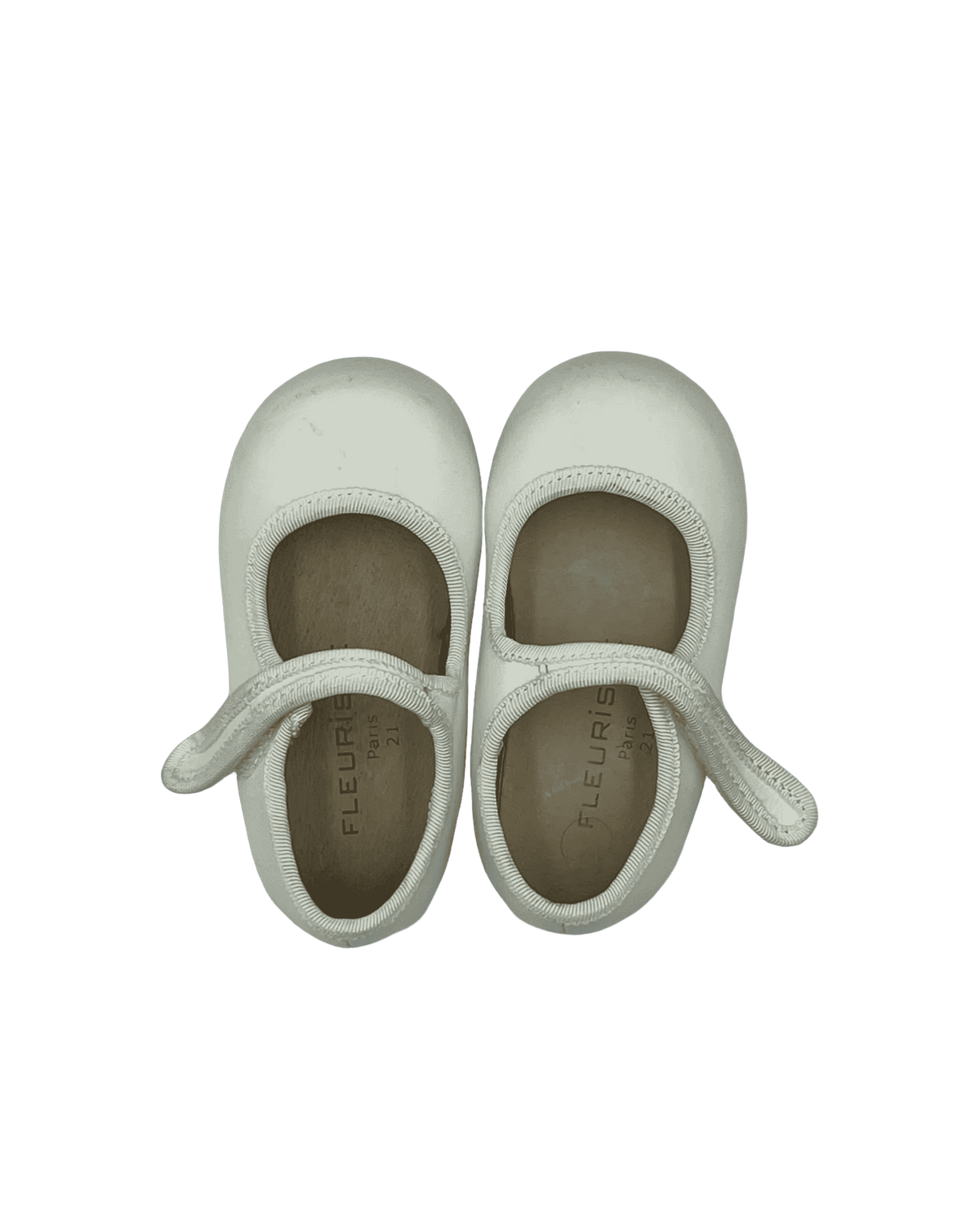 Fleurisse White Leather Mary Jane Shoes 2Y (EU 21, US 5-5.5)