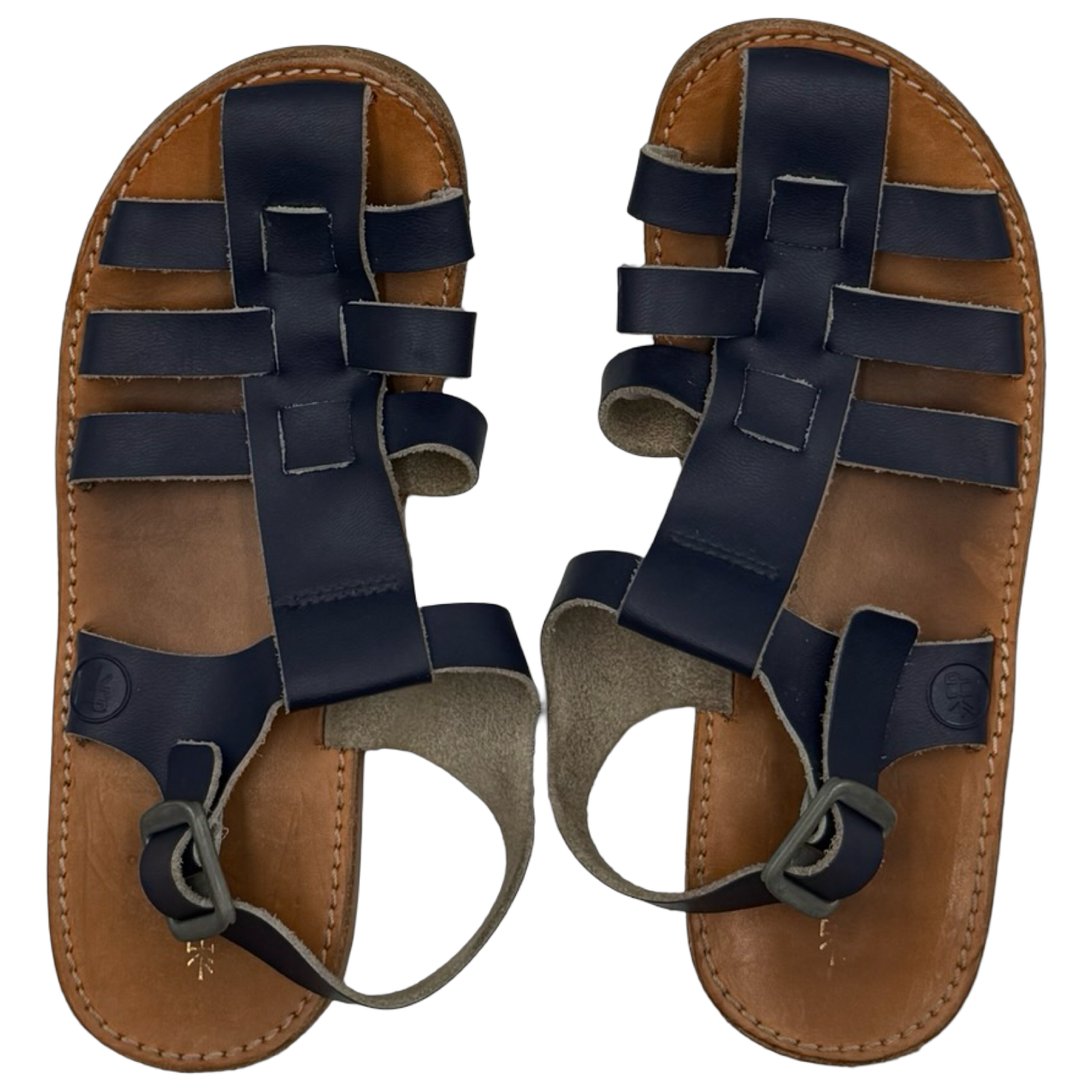 Freshly Picked Black and Brown Sandal 13, 6Y (US 13)