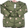 GAP Green and Pink Heart Coat 5Y