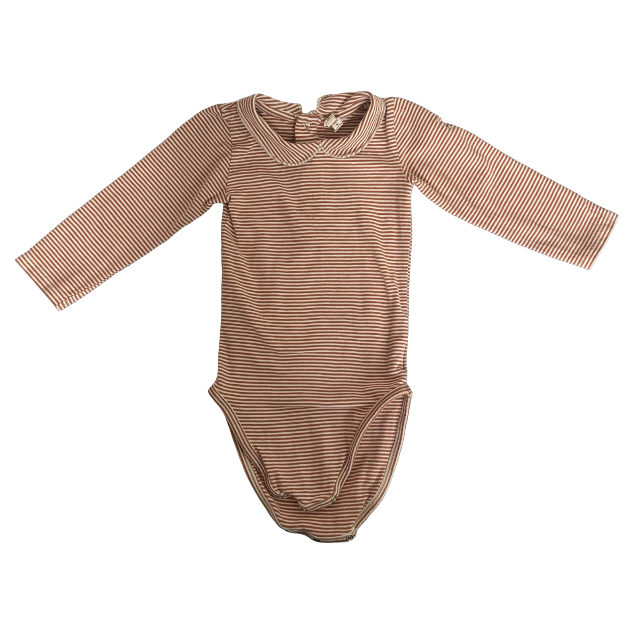 Gray Label Orange Striped Onesie 6-9M