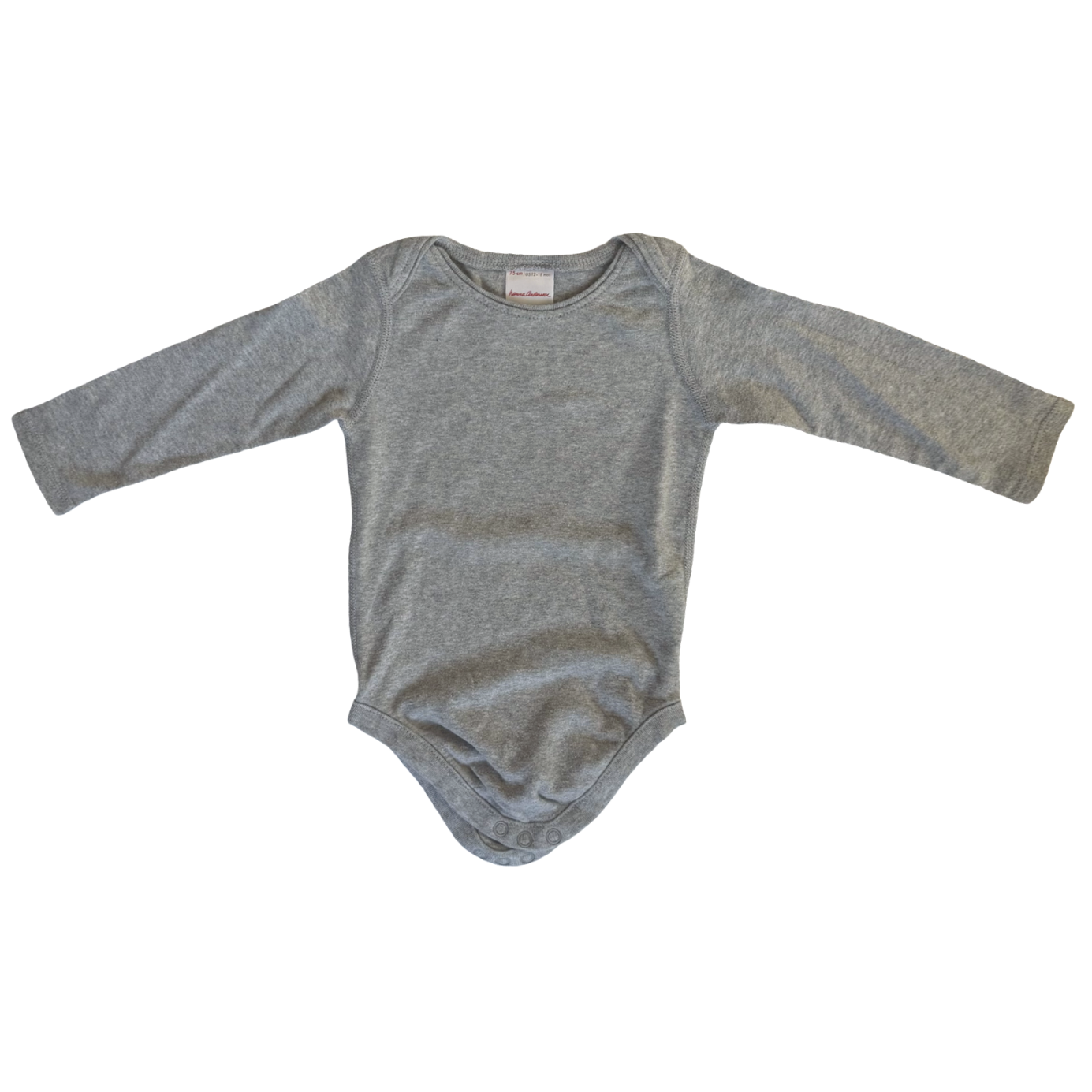 Hanna Andersson Grey Long Sleeve Bodysuit 12-18M