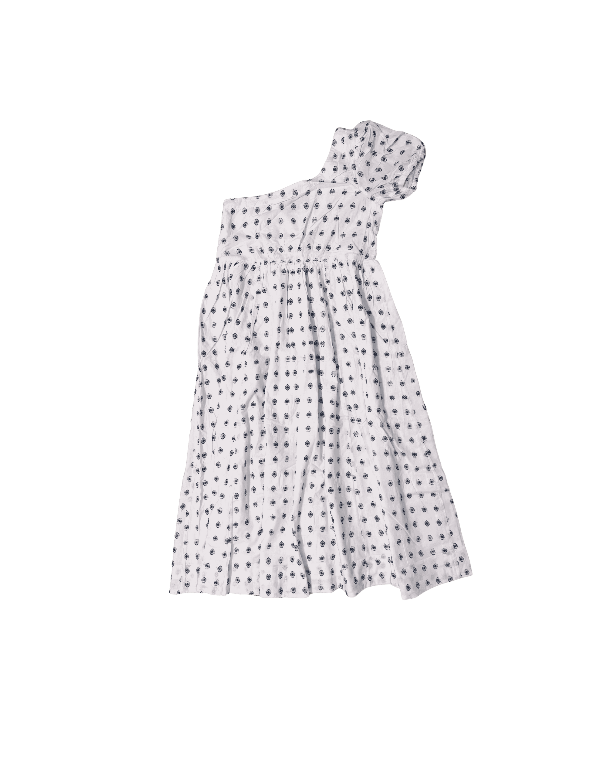 HATCH White and Navy Midi Dress Size 1